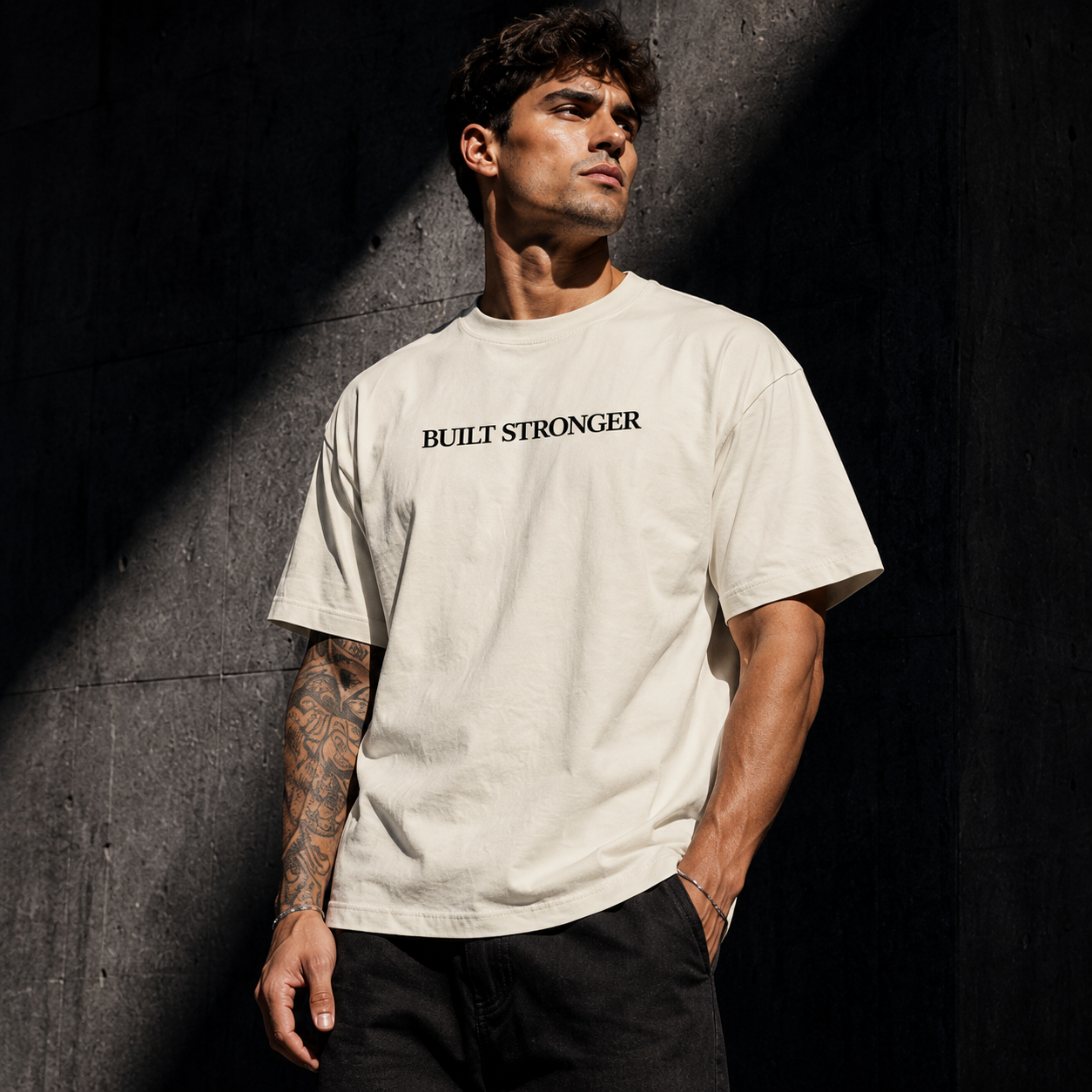 Built Stronger V5 Tee | Off White