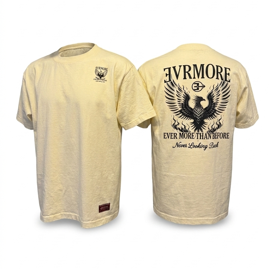 Phoenix Heavyweight Graphic Tee – Cream Cotton