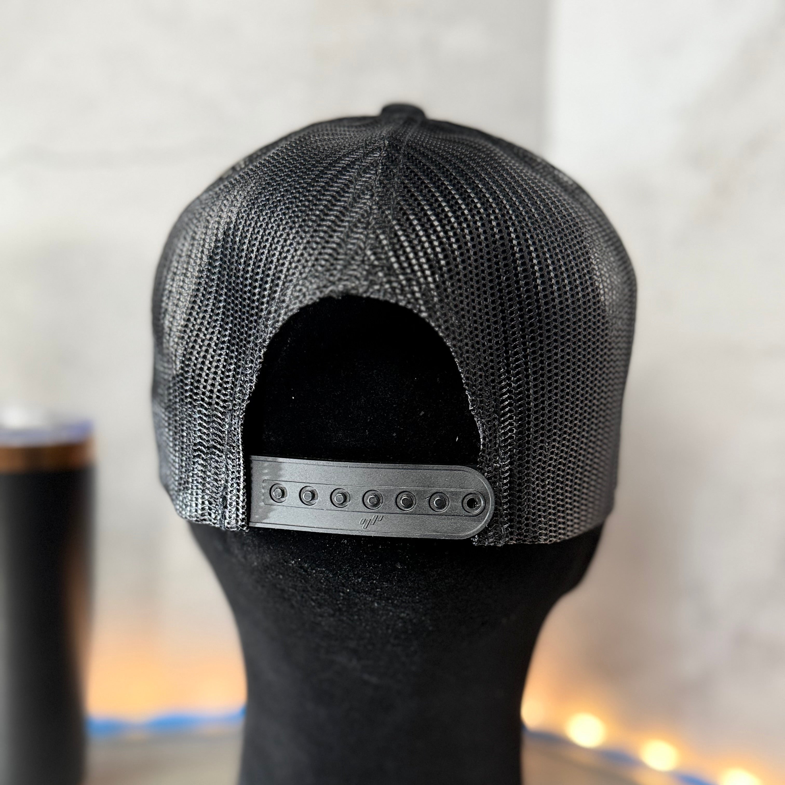 Kintsugi Trucker Hat With Leather Patch Design