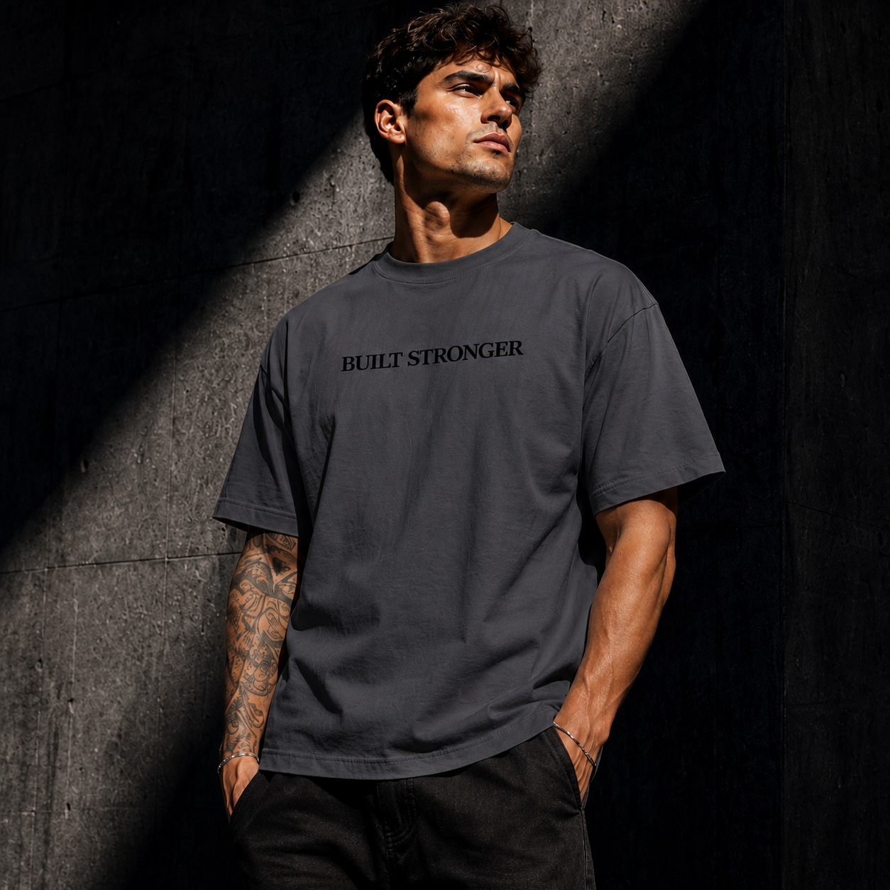 Built Stronger V5 Tee | Slate