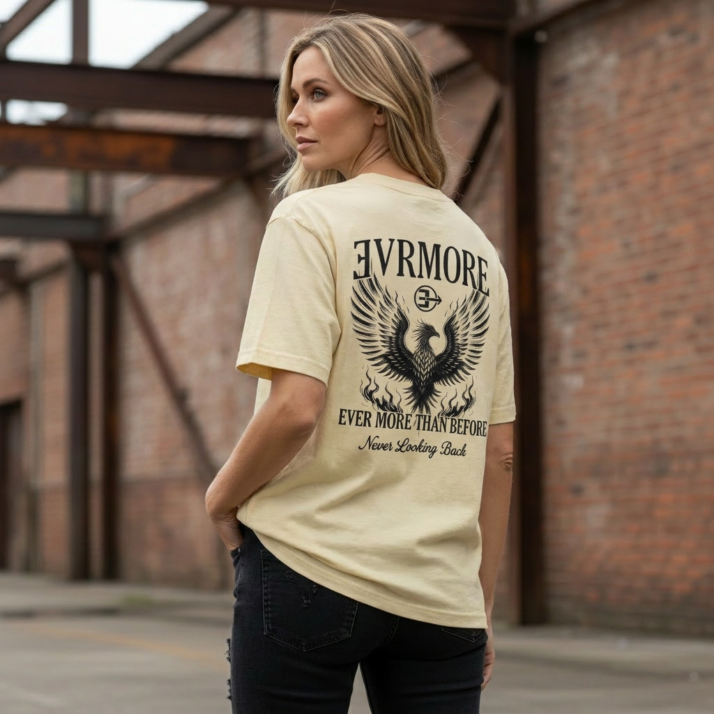 Phoenix Heavyweight Graphic Tee – Cream Cotton