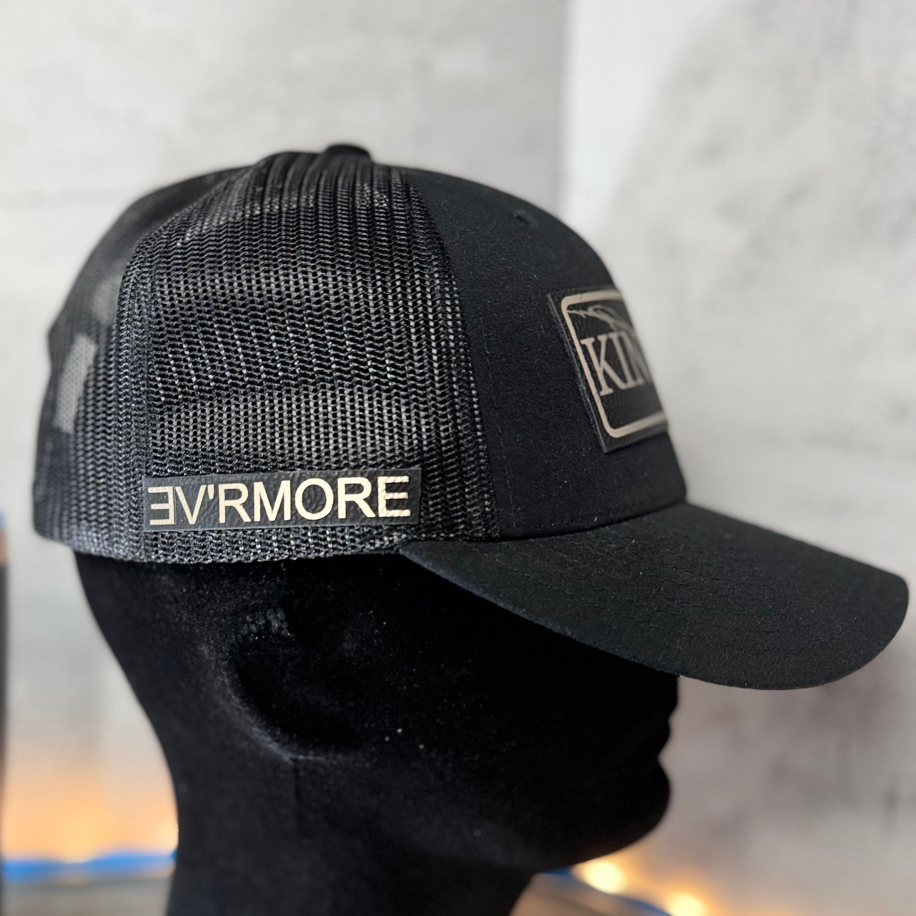Kintsugi Trucker Hat With Leather Patch Design